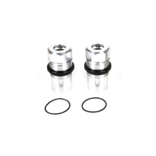 Losi Fr/Rr Shock Body, Cap, AL, Slvr(2): MTXL - LOS253019