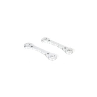 Losi Hinge Pin Braces, Front, Alum, Silver, MTXL (2) - LOS254030