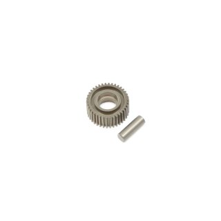 TLR Aluminum Idler Gear & Shaft, Laydown: 22 4.0 - TLR332070