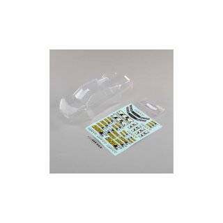 TLR Body Set, Clear, w/Stickers: 22T 4.0 - TLR230011