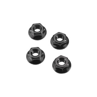 Arrma Serrated Flange Wheel Nut 4mm (4) - ARAC9750