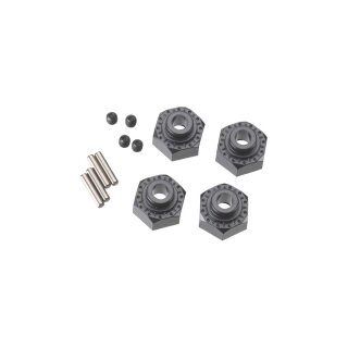 Axial Aluminum Hex Hub 12mm Black (4) - AXIC0429