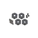 Axial Aluminum Hub Narrow 12mm Black (4) - AXIC3042