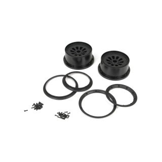 LOSI Felge und Beadlock Set Schwarz (2) 5T - LOSB7034