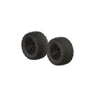 Arrma AR550044 dBoots Fortress MT Tire Set Glued Blk (2) - ARAC9632