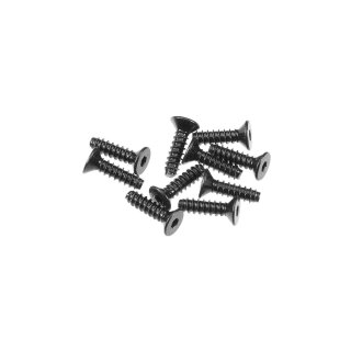 Axial AXA0414 Hex Sckt TappingFlat Hd M2.6x10mm Blk (10) - AXIC0004