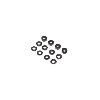 TLR M3 Caster Block Alum Washer Set, Black (4ea) - TLR336007