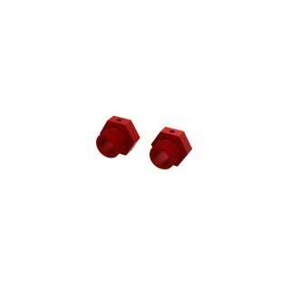 Arrma Aluminum Wheel Hex 24mm (Red) (2) - ARA310928