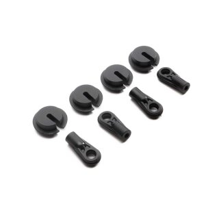 Axial SCX6: Shock End & Spring Cup (4) - AXI253004