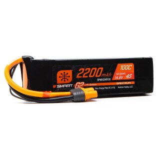 Spektrum 2200mAh 4S 14.8V Smart G2 LiPo 100C - SPMX224S100