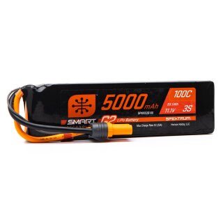 Spektrum 5000mAh 3S 11.1V Smart G2 Soft Case LiPo 100C IC5 - SPMX53S100