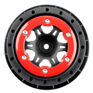 Proline Sixer 2.2/3.0 Red/Black Bead-Loc R Wheels (2): SLH - PRO271504