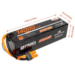 Spektrum Lipo Akku 14000mAh 3S 11.1V Smart Pro Basher LiPo 120C - SPMXB3S140