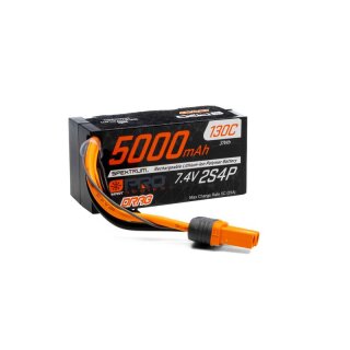 Spektrum 5000mAh 2S4P 7.4V Smart Pro Drag LiPo 130C IC5 - SPMXDRB2